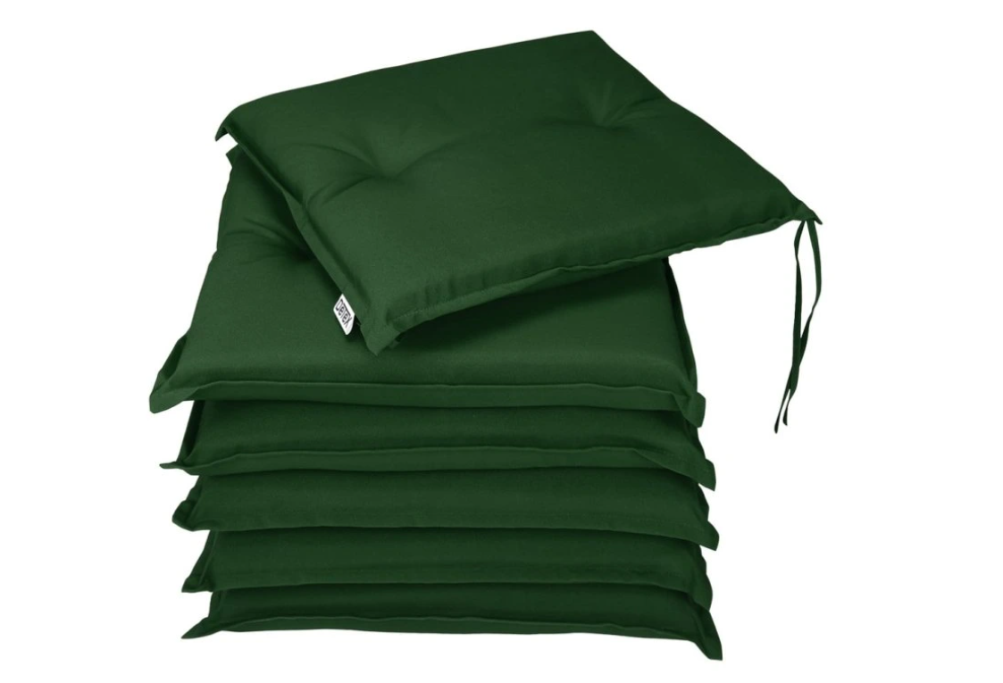 6 x poduška 43 x 39 x 5 cm krémová červená zelená sivá - 5