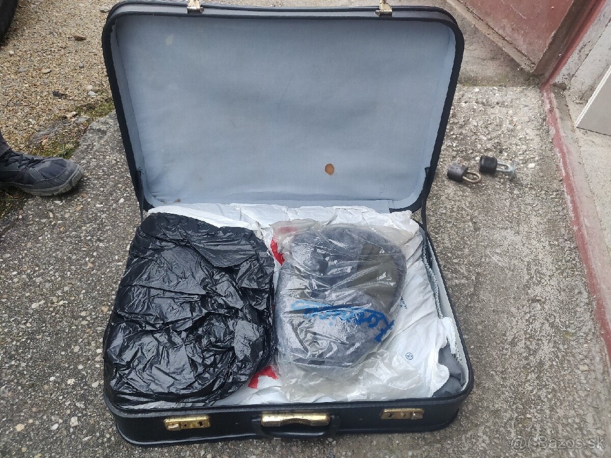 Starožitný koženkovy kufor - 5