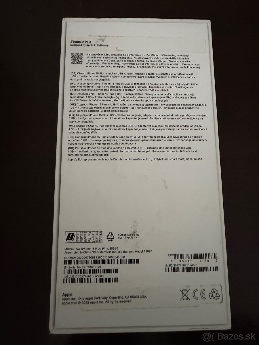 Predám Iphone 15 plus pink 256GB - 5