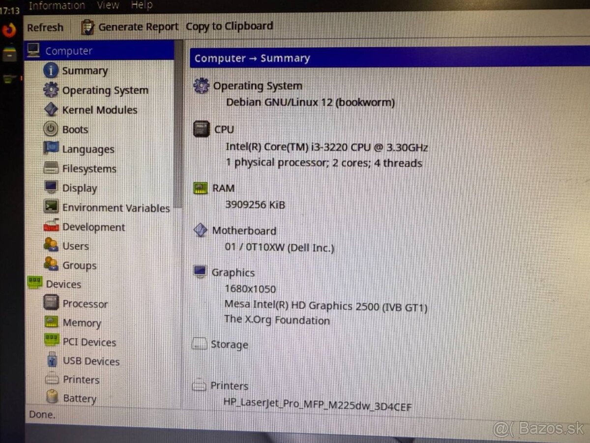 Počítač Dell s LINUXOM / i3-3220 / 4GB RAM / 500GB HDD - 5