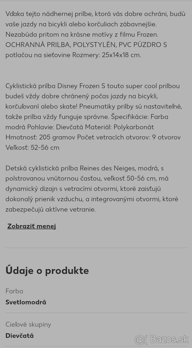 Detská prilba FROZEN - 5