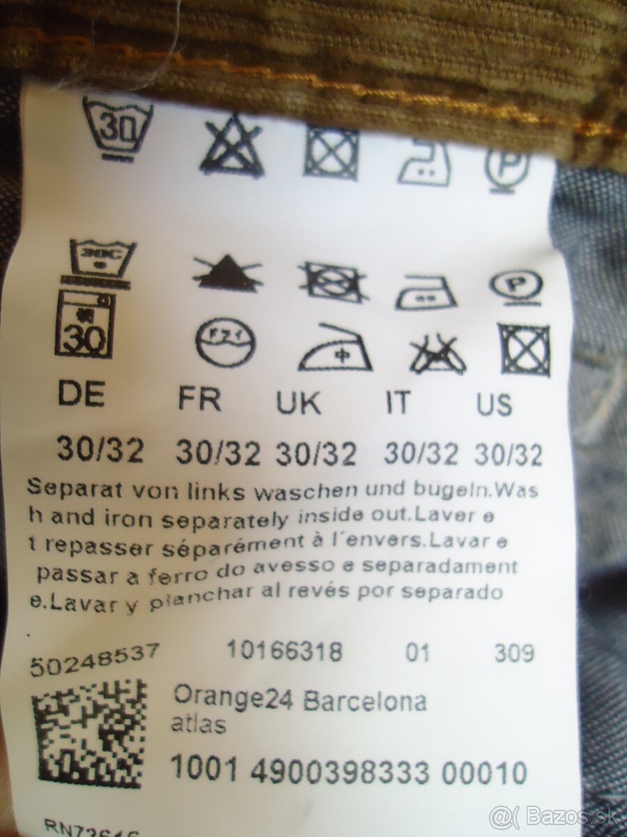 Hugo Boss manšestrové kalhoty , vel. 30/32 - 5