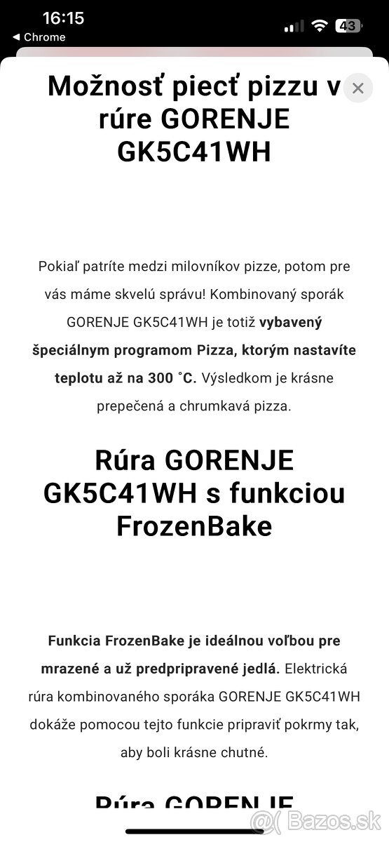 Kombinovaný sporák Gorenje - 5