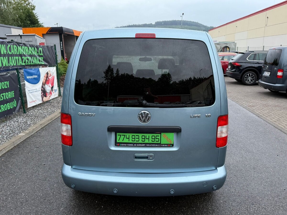► VW CADDY 1,6 MPI STYLE LIFE - 75 kW, PARK. SENZORY ◄ - 5