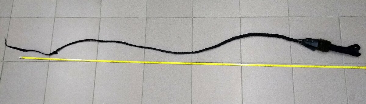 Pletený kožený bič - ručná práca - starý - 5