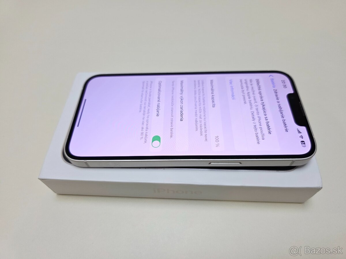 APPLE IPHONE 14 128GB STARLIGHT ?ZDRAVIE BATERKY 100% - 5