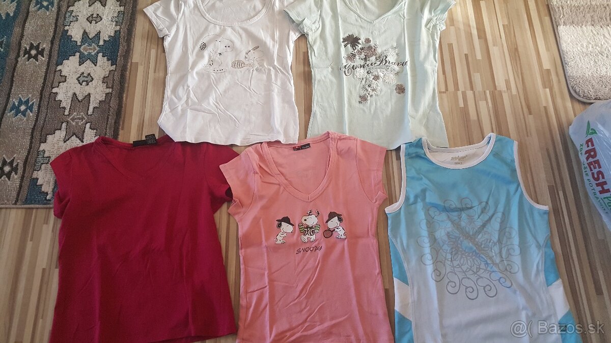 5ks Tričká krátky rukáv veľ.S - 5