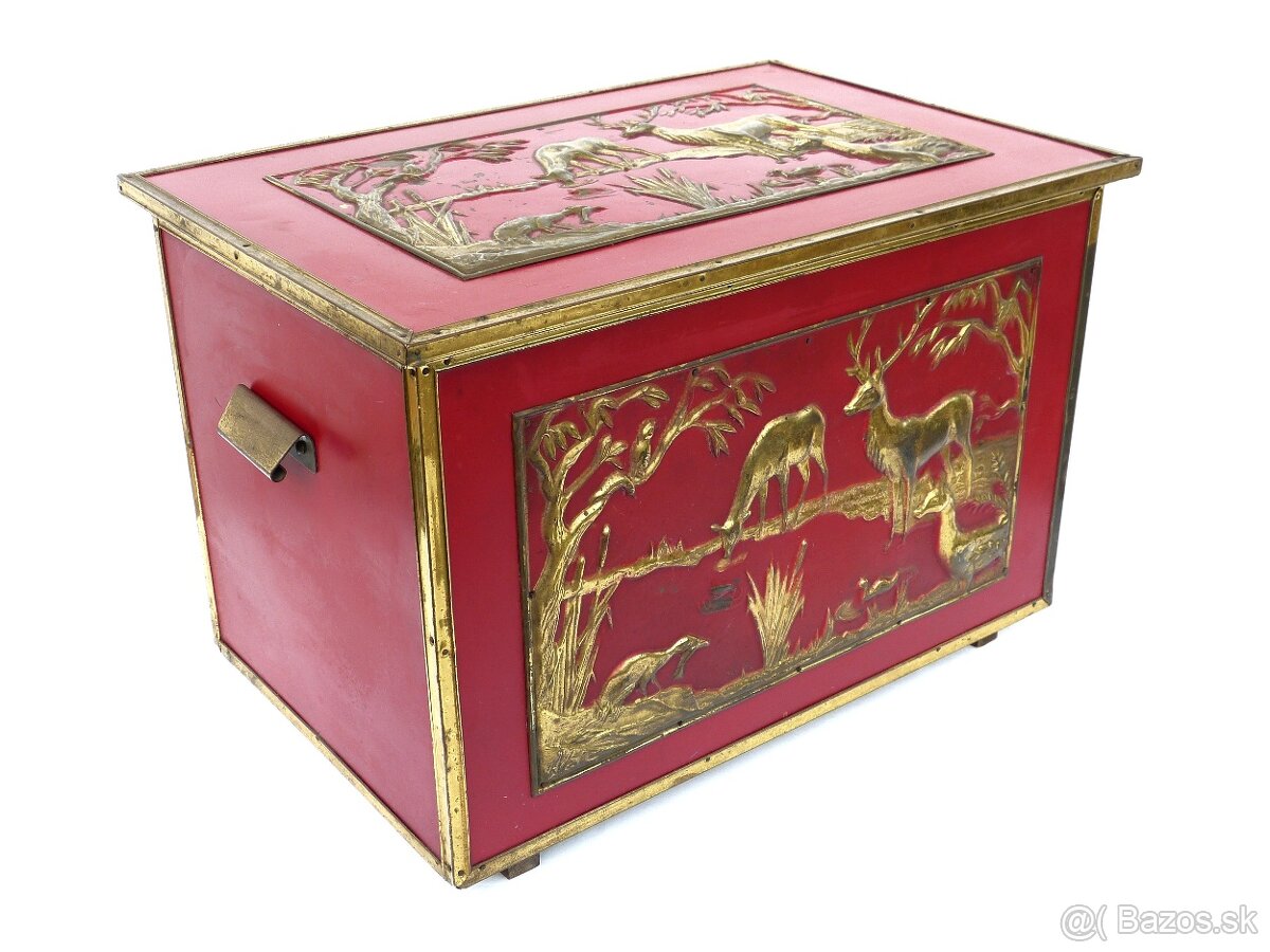 Uhliak - Nádoba na uhlie s poľovníckym motívom - 5