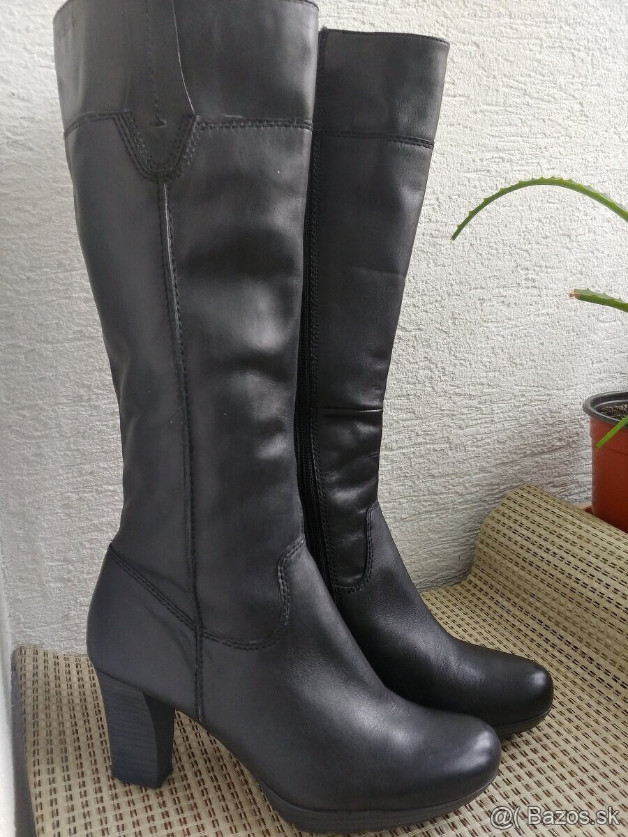 Zateplene kozene cizmy zn. Tamaris, velkost 38, nové - 5