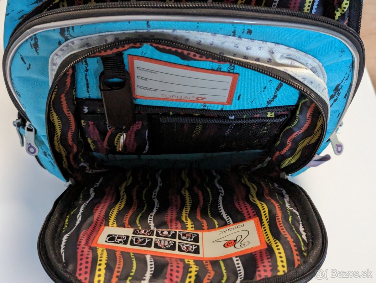 Školská taška - polstrovaný hliníkový (ergonomický) TOPGAL - 5