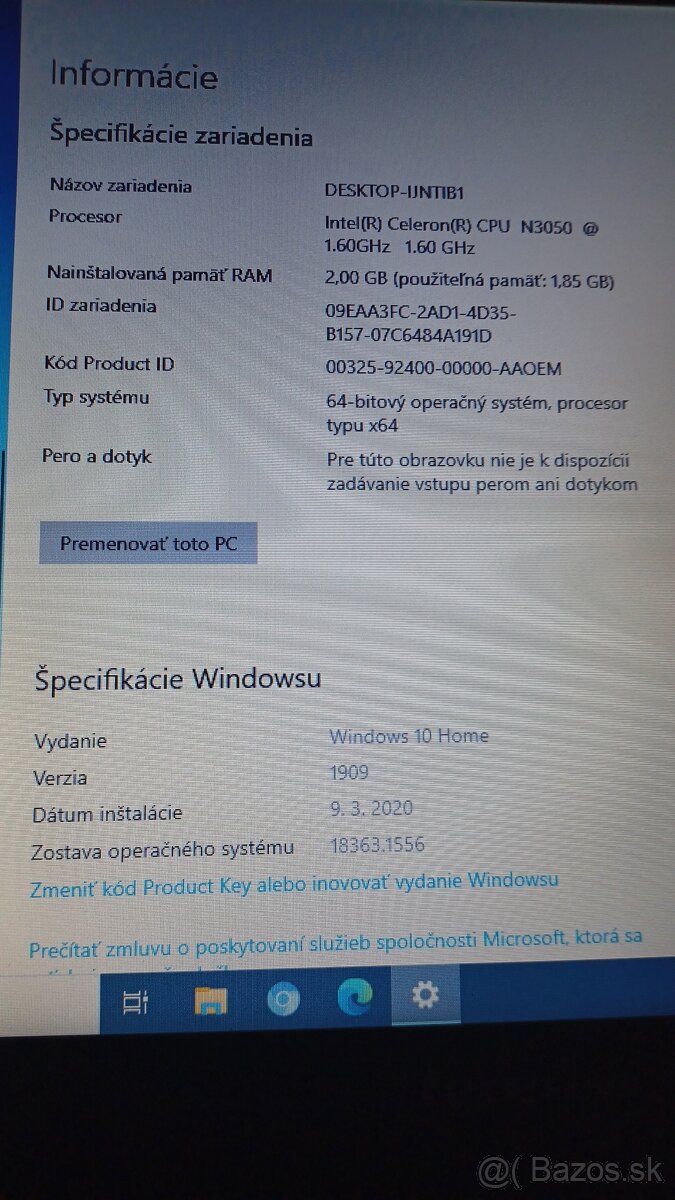 PREDÁM NOTEBOOK LENOVO B41-30 - 5