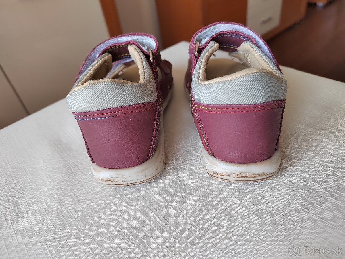 Sandále SLOVOBUV - bordové v.23 - 5