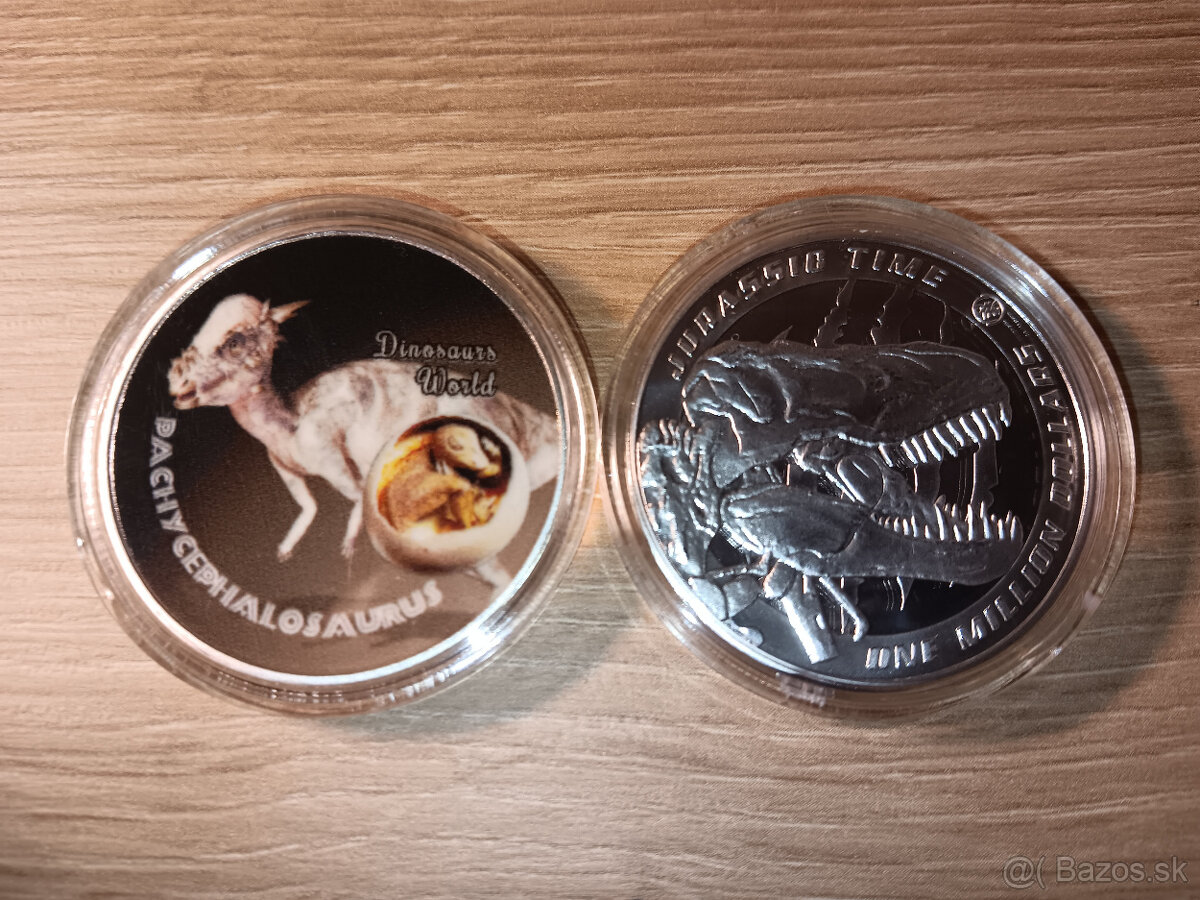 postriebrene pamätne mince DINOSARY 2 - 5