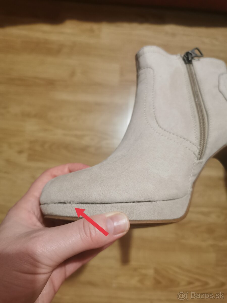 Bezove kotnikove cizmy - 5