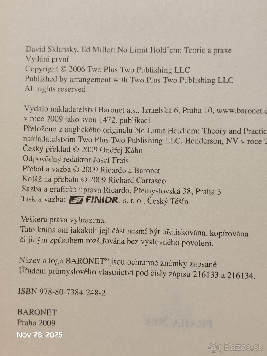'Poker teorie a praxe' a 'Ako sa stat Poker pro' - 5