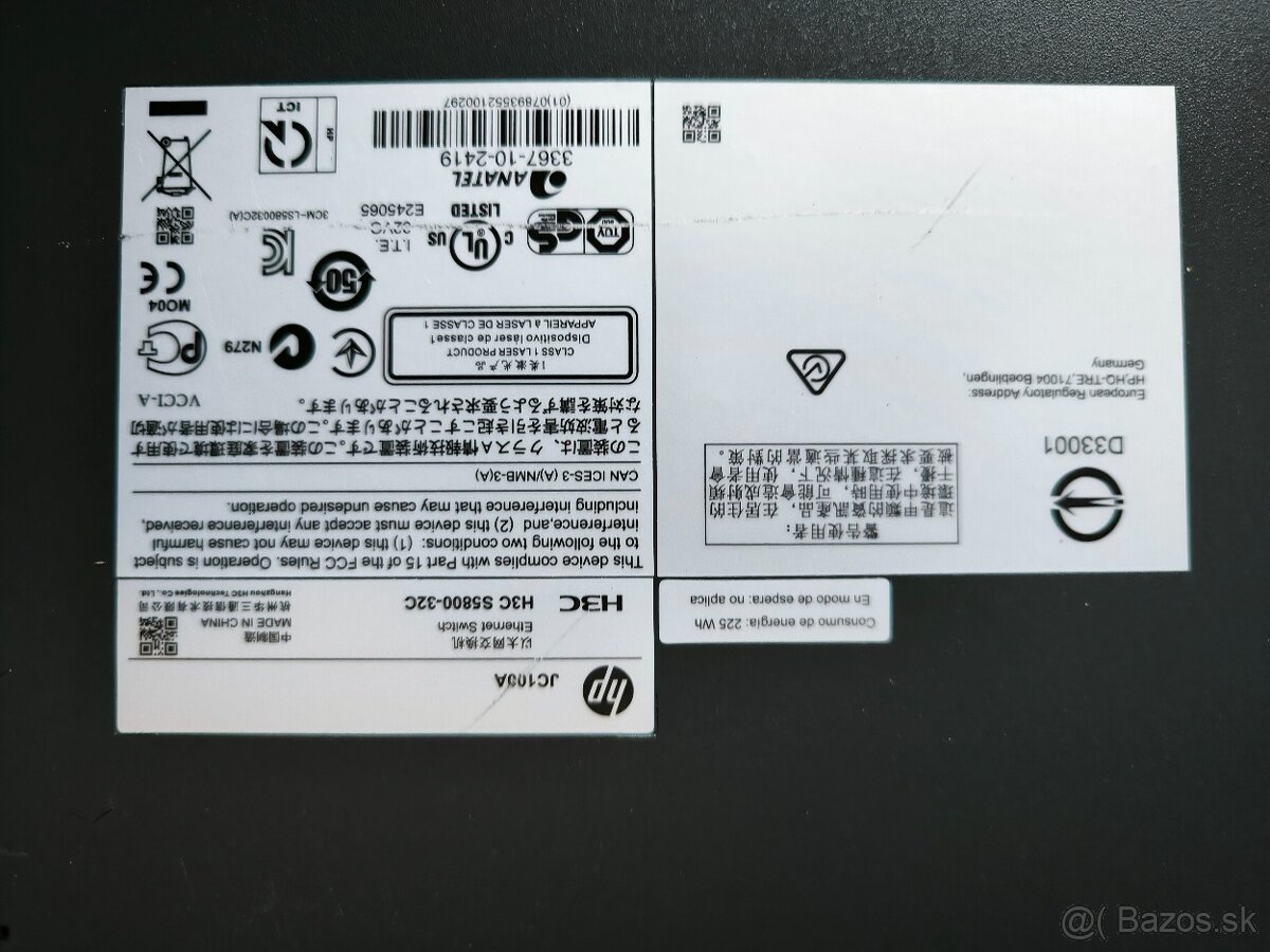 Predám switch enterprise sieťový prepínač HP A5800 Series – - 5