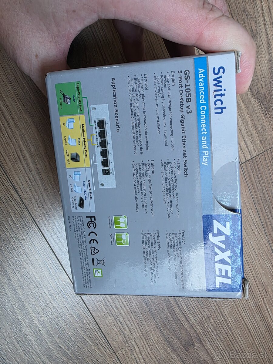 Zyxel GS-105B v3 – 5-portový Gigabit switch - 5