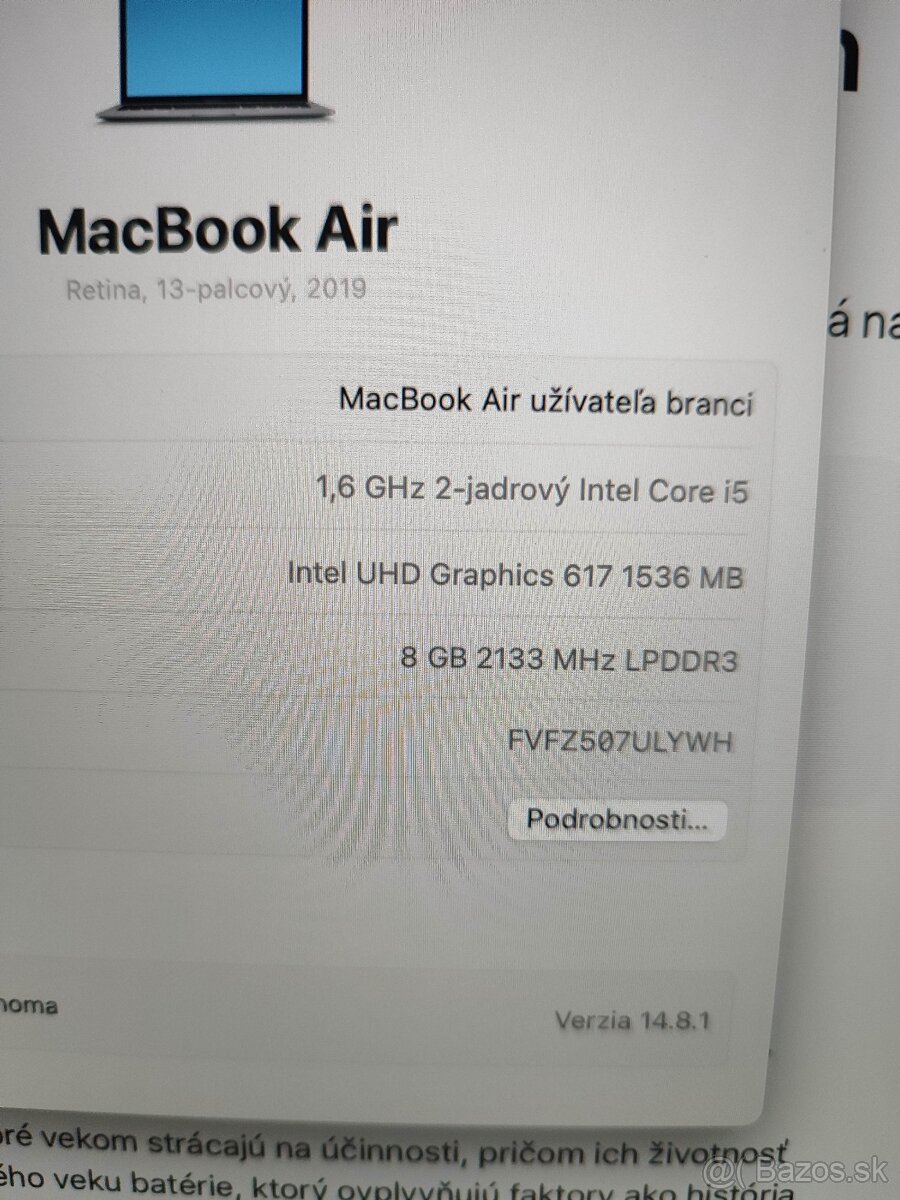 MacBook Air 13” 2019 Retina i5 - 5