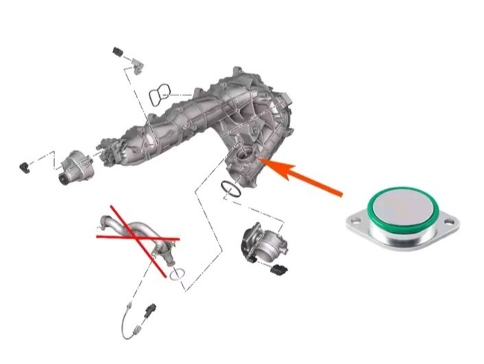 BMW zaslepka EGR N57,N57S - 5