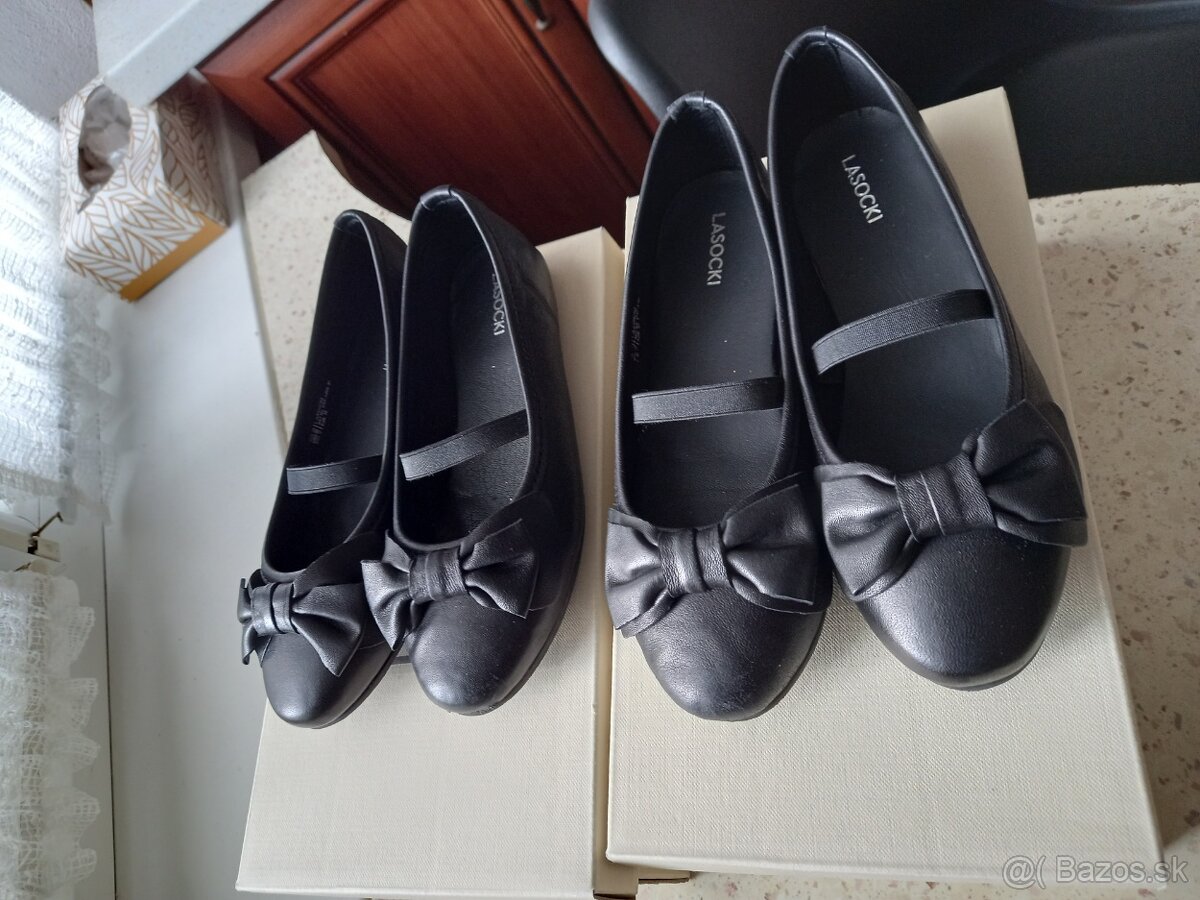 Dievčenské balerínky - poltopánky - lodičky veľ. č. 32 a 33 - 5