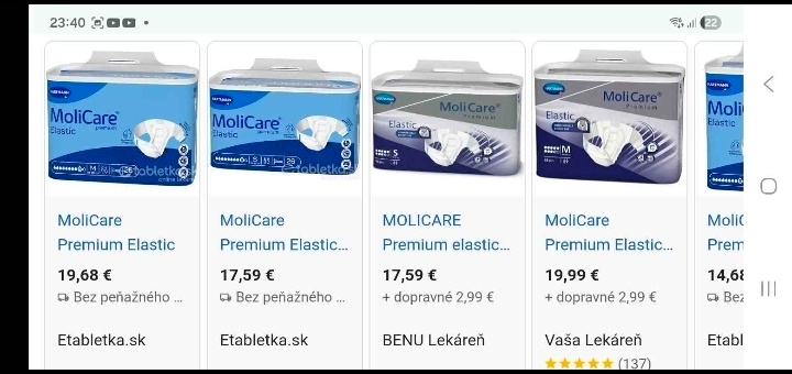 Plienky pre dospelých - veľkosť M - 3 balenia za cenu 25€ - 5