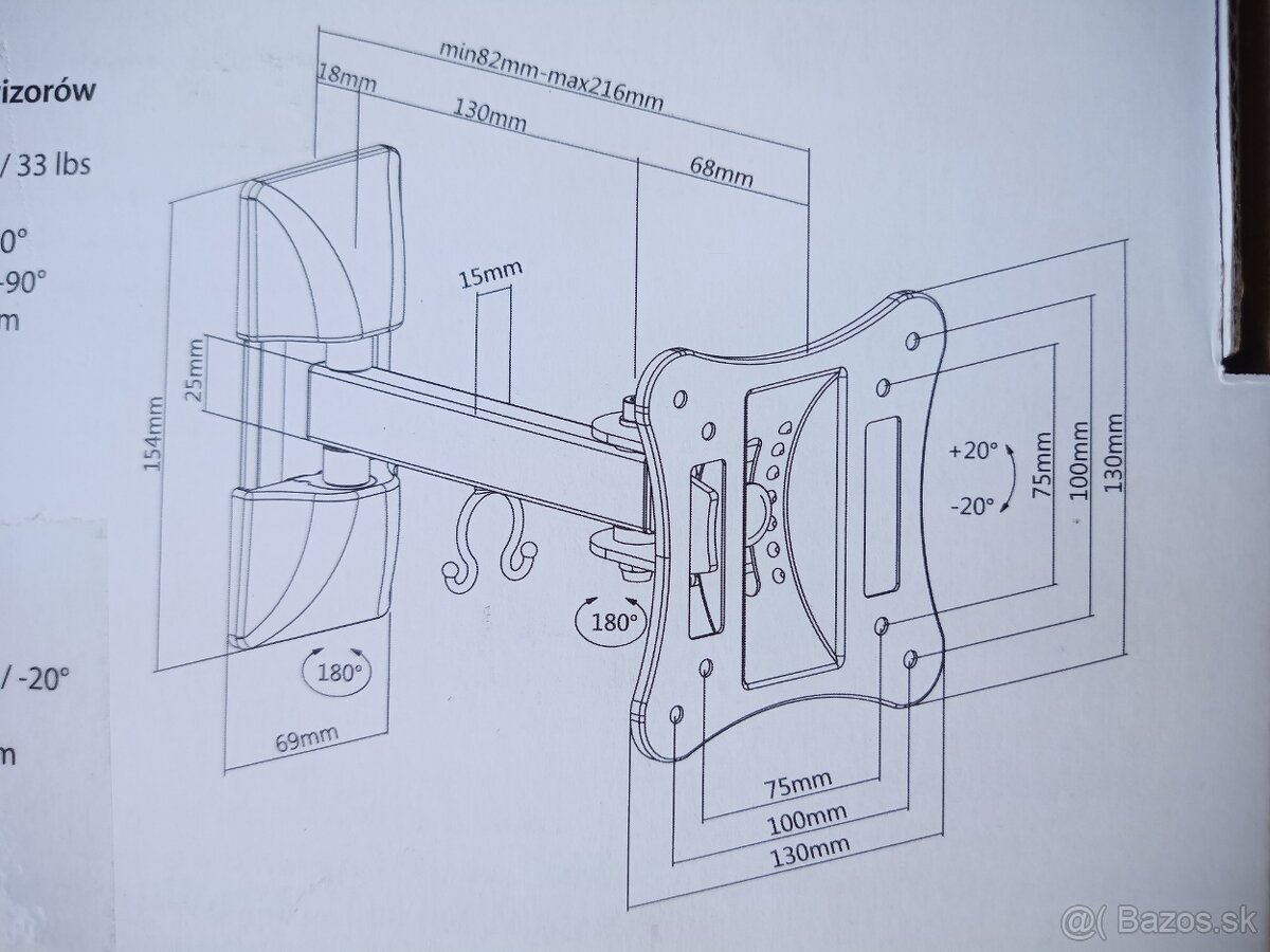 Nástenny drziak na TV - 5