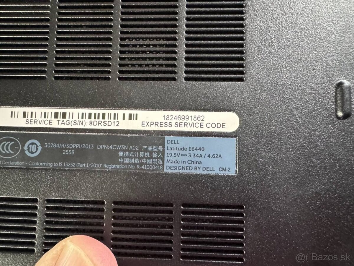 Predám pokazený notebook na náhradné diely zn.Dell e6440. - 5