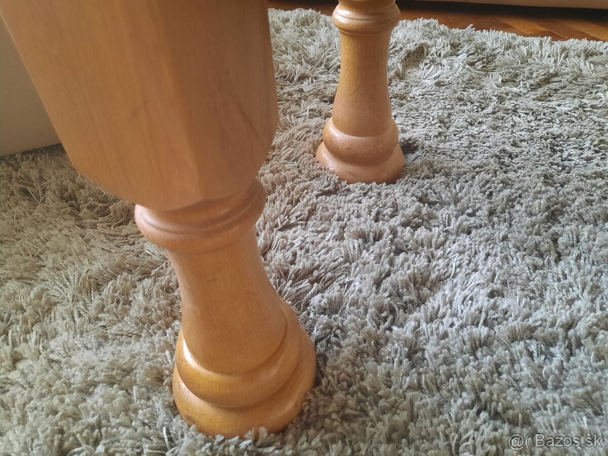 Konferenčný stolík do obývačky - masív / svetlý dub - 5