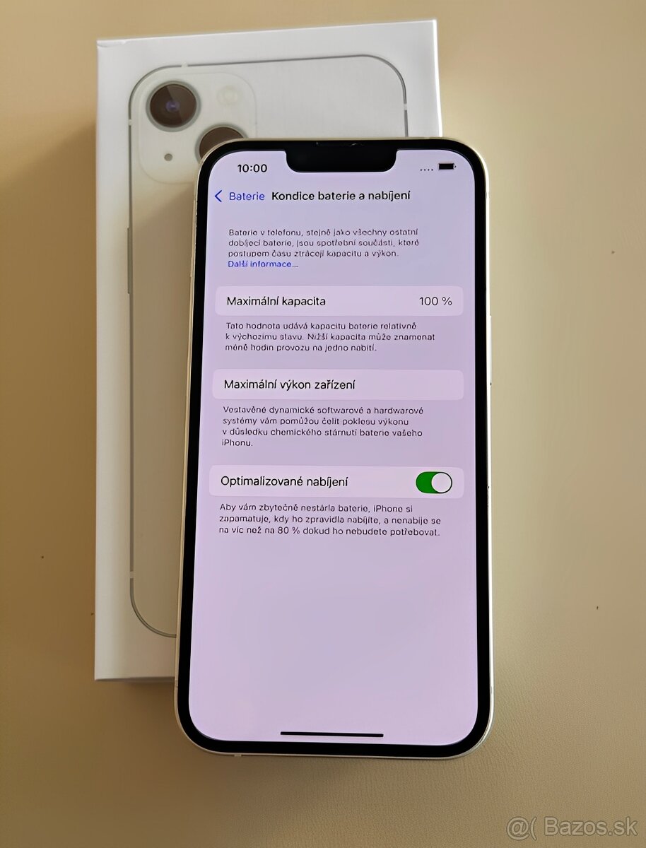 iPhone 13 Bílá BATERIE 100% TOP - 5