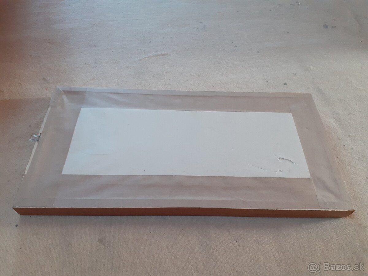 Retro drevený obraz sirôtky / fialky - 5