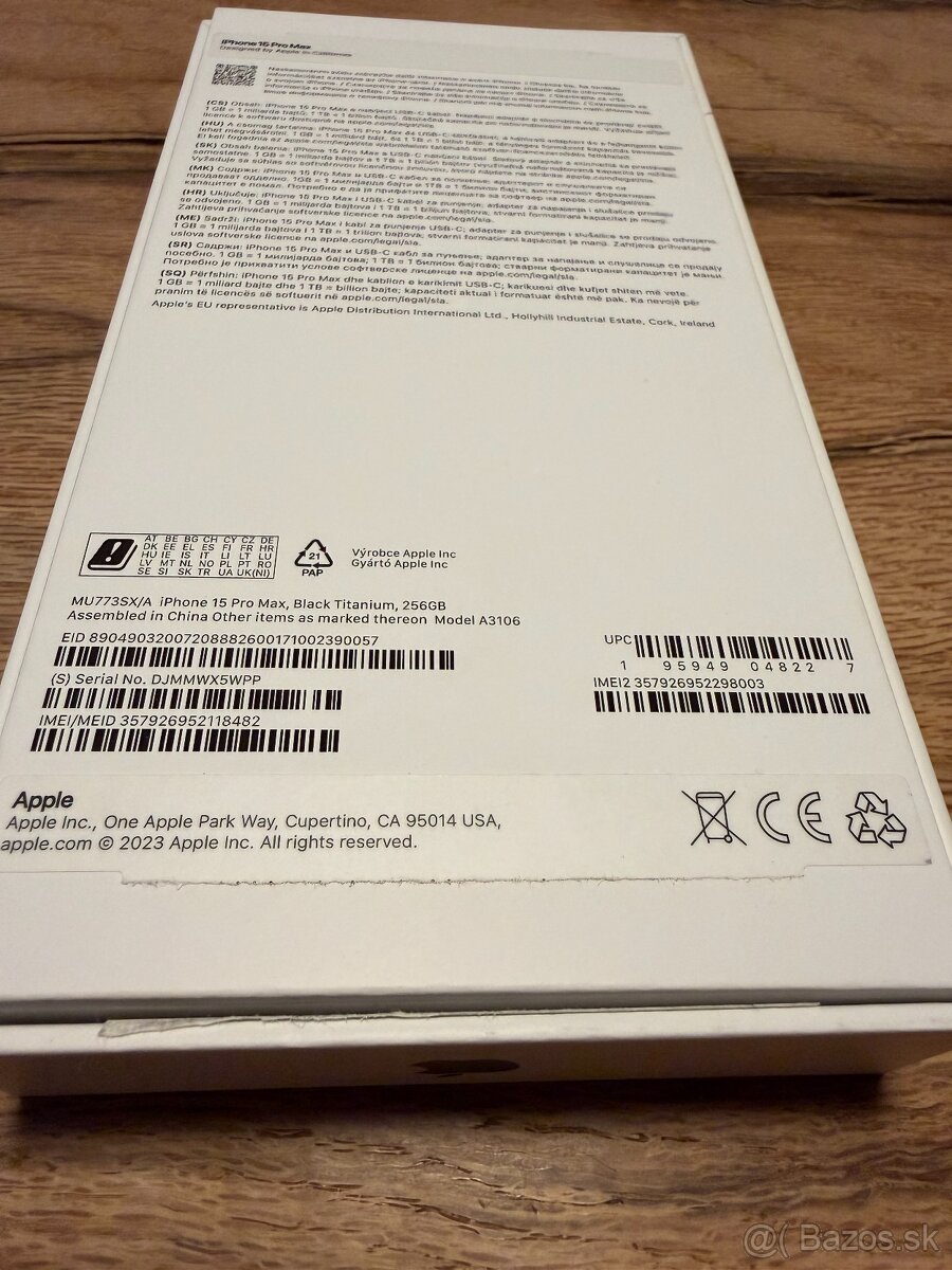 Iphone 15Pro Max 256 Gb - čierny titán - 5