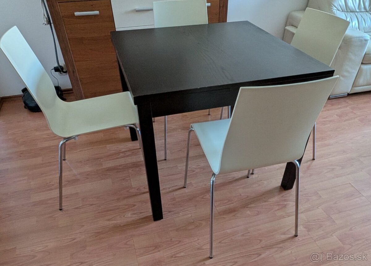 Jedalensky stol rozkladací Ikea 90-170/90cm - 5