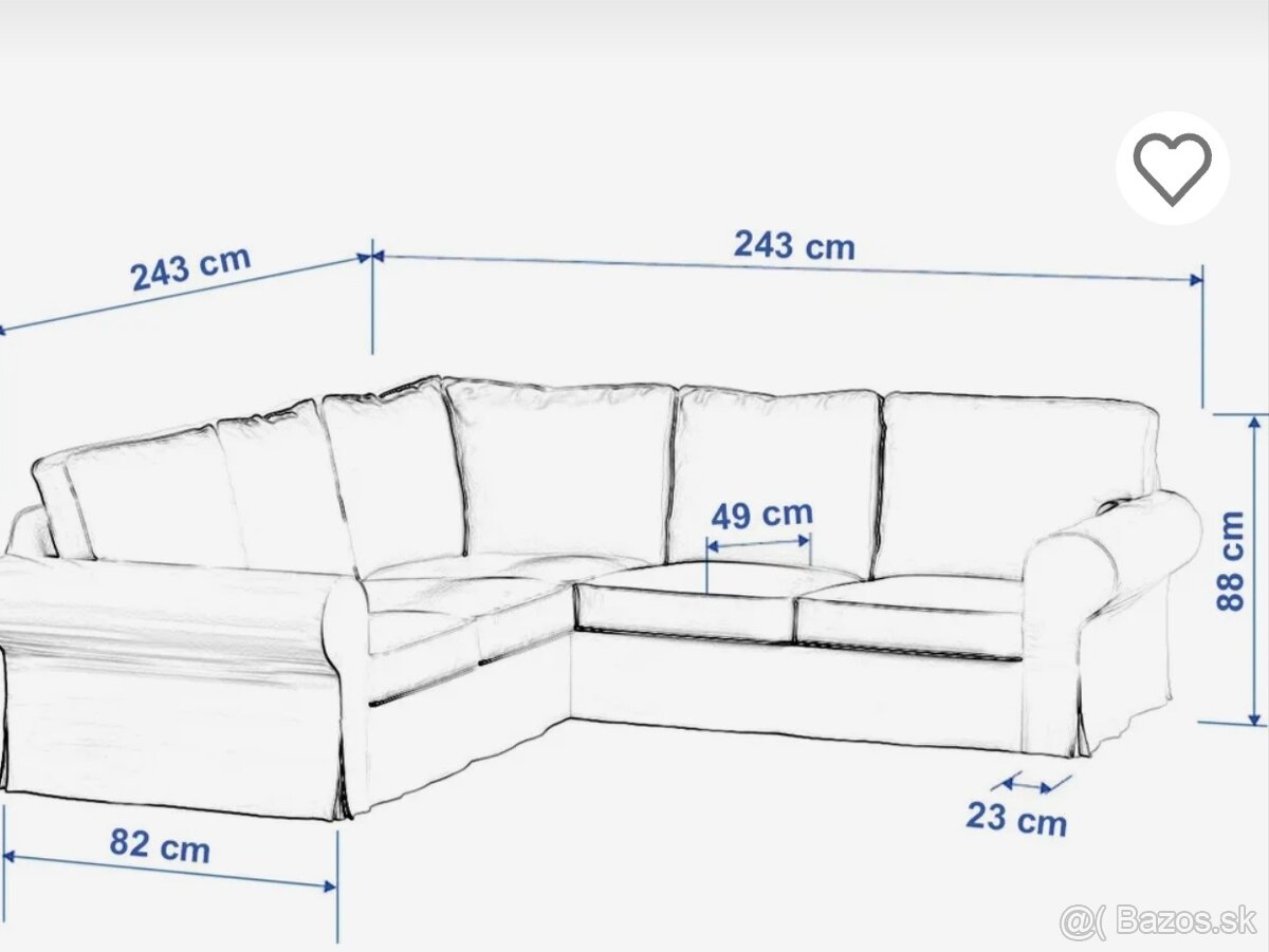 IKEA sedacia súprava do L Ektorp - 5