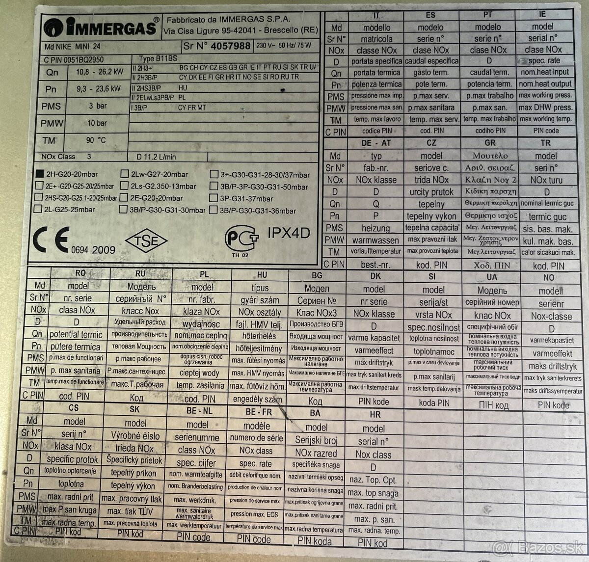 Plynový kotol IMMERGAS MINI NIKE 24 - 5