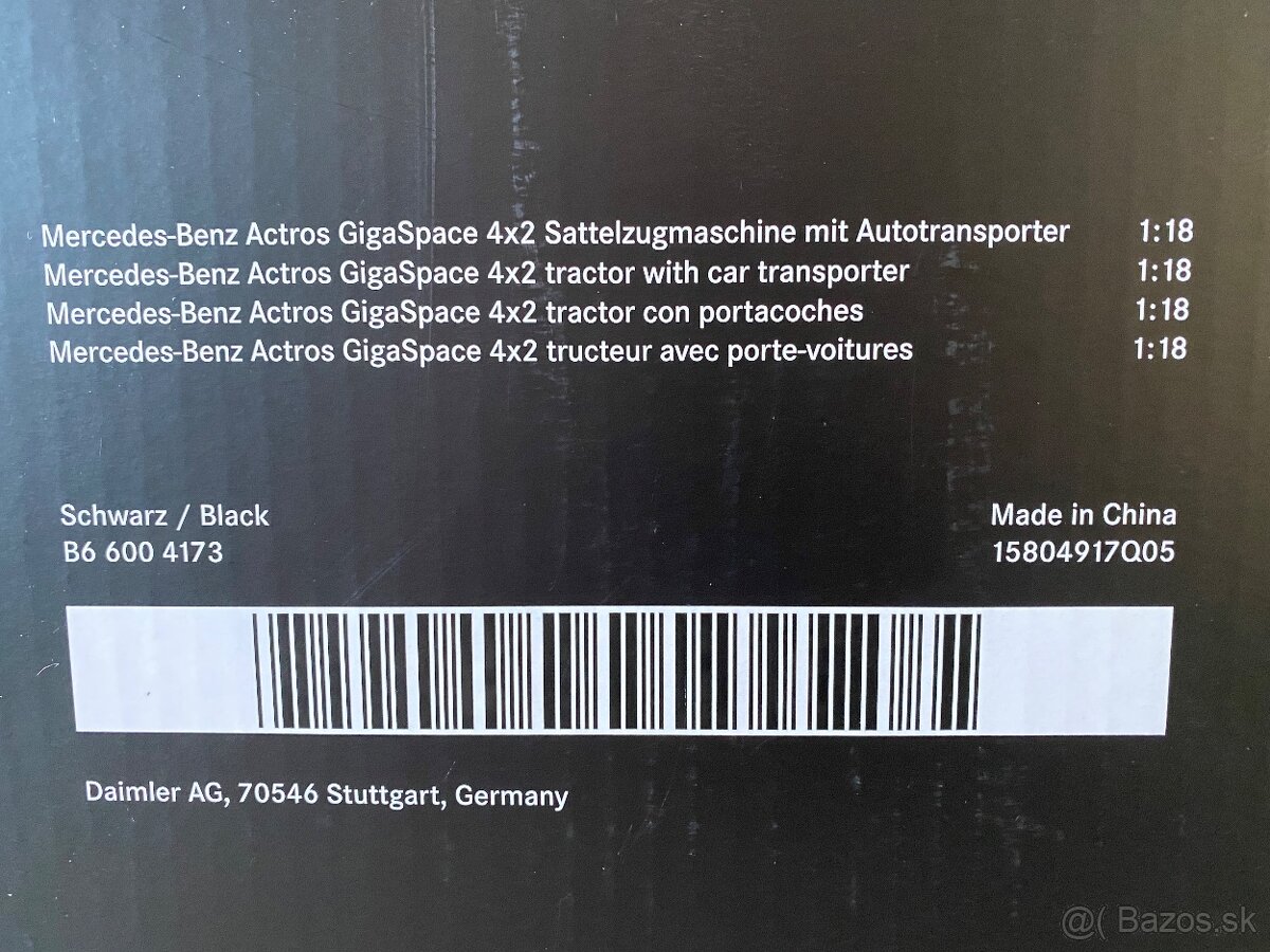 1:18 Mercedes-Benz Actros GigaSpace + Transporter - 5