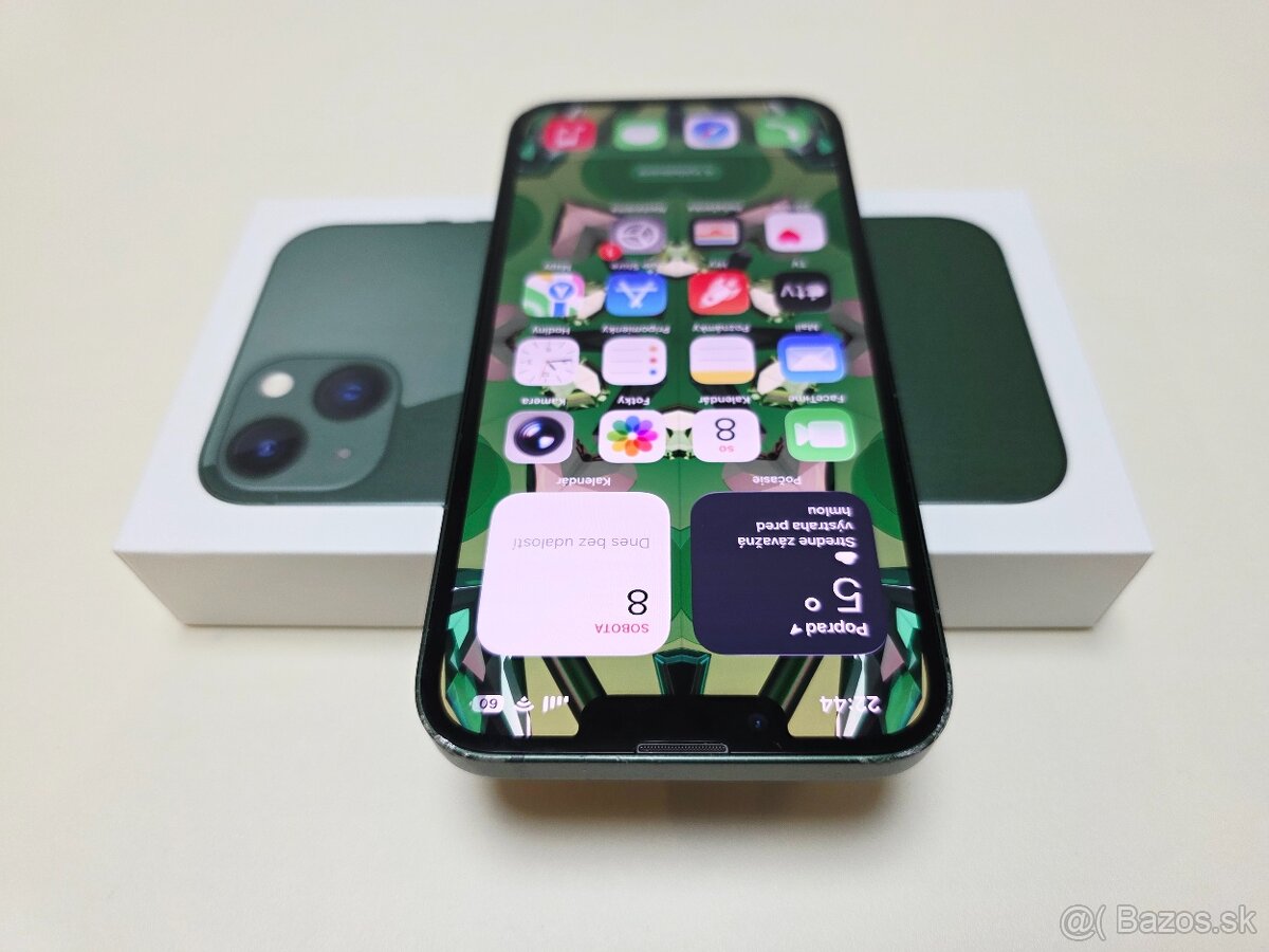APPLE IPHONE 13 128GB ZELENÝ ,ZDRAVIE BATERKY 100% - 5