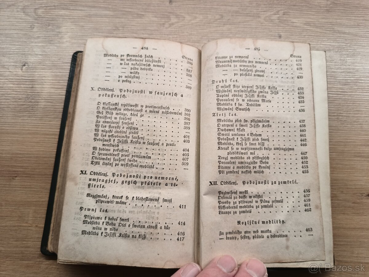 starožitná Kresťanská katolícka modlitební kniha 1835 - 5