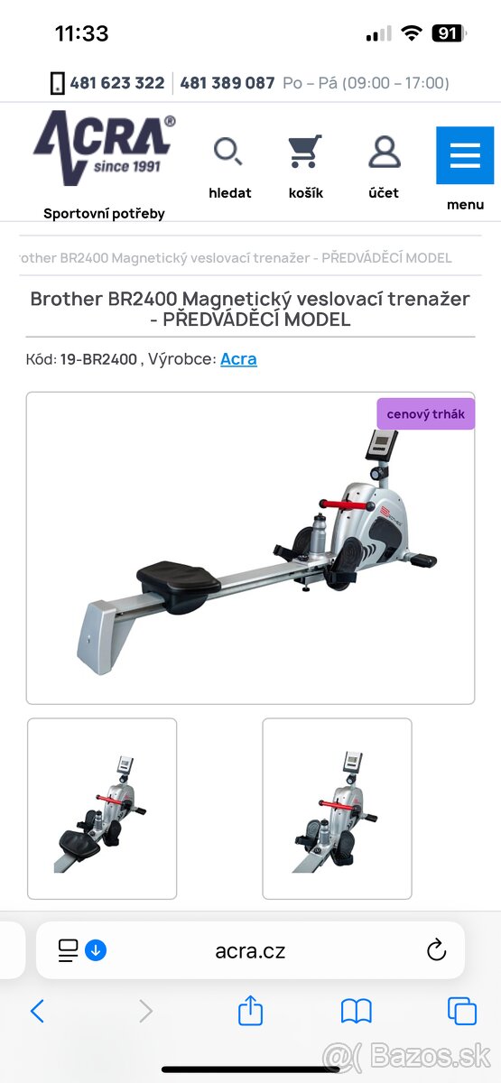 Magnetický veslovací trenažer - 5