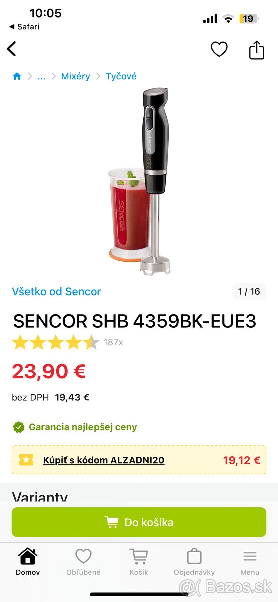 Sencor shb 4460wh mixer s prislusenstvom biely - 5