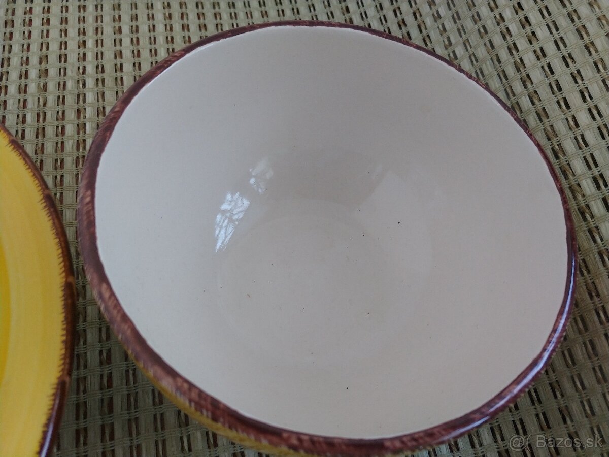 Keramická súprava 3 ks, žltá farba, nová - 5