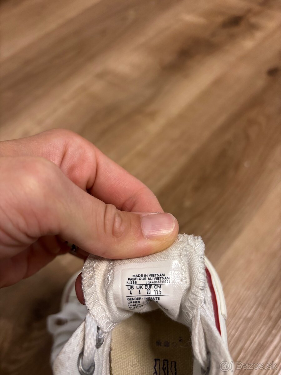 Biele detské converse, veľkosť 20 - 5