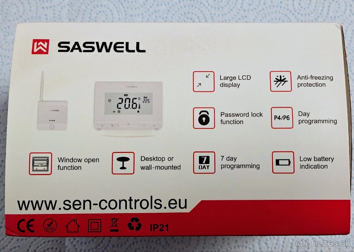 Bezdrôtový termostat Saswell - 5