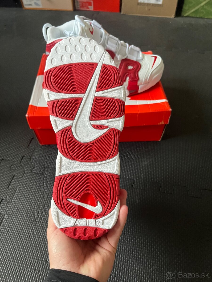 Nike Uptempo Cervene/Biele - 5
