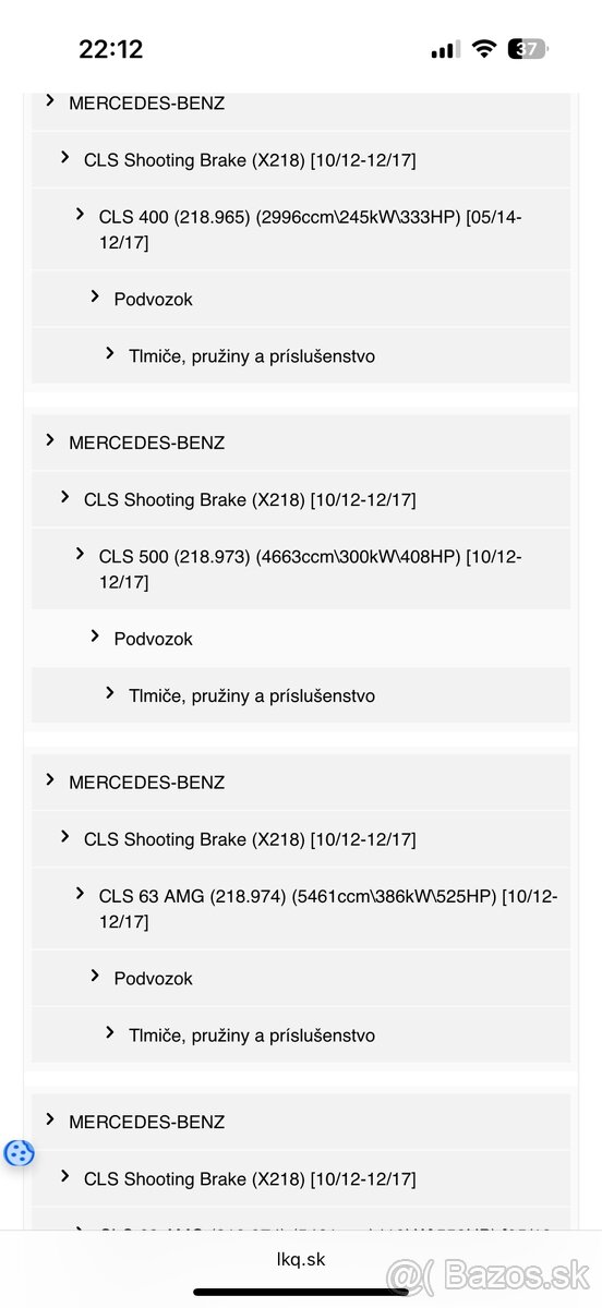 Predné tlmiče mercedes cls x 218 - 5