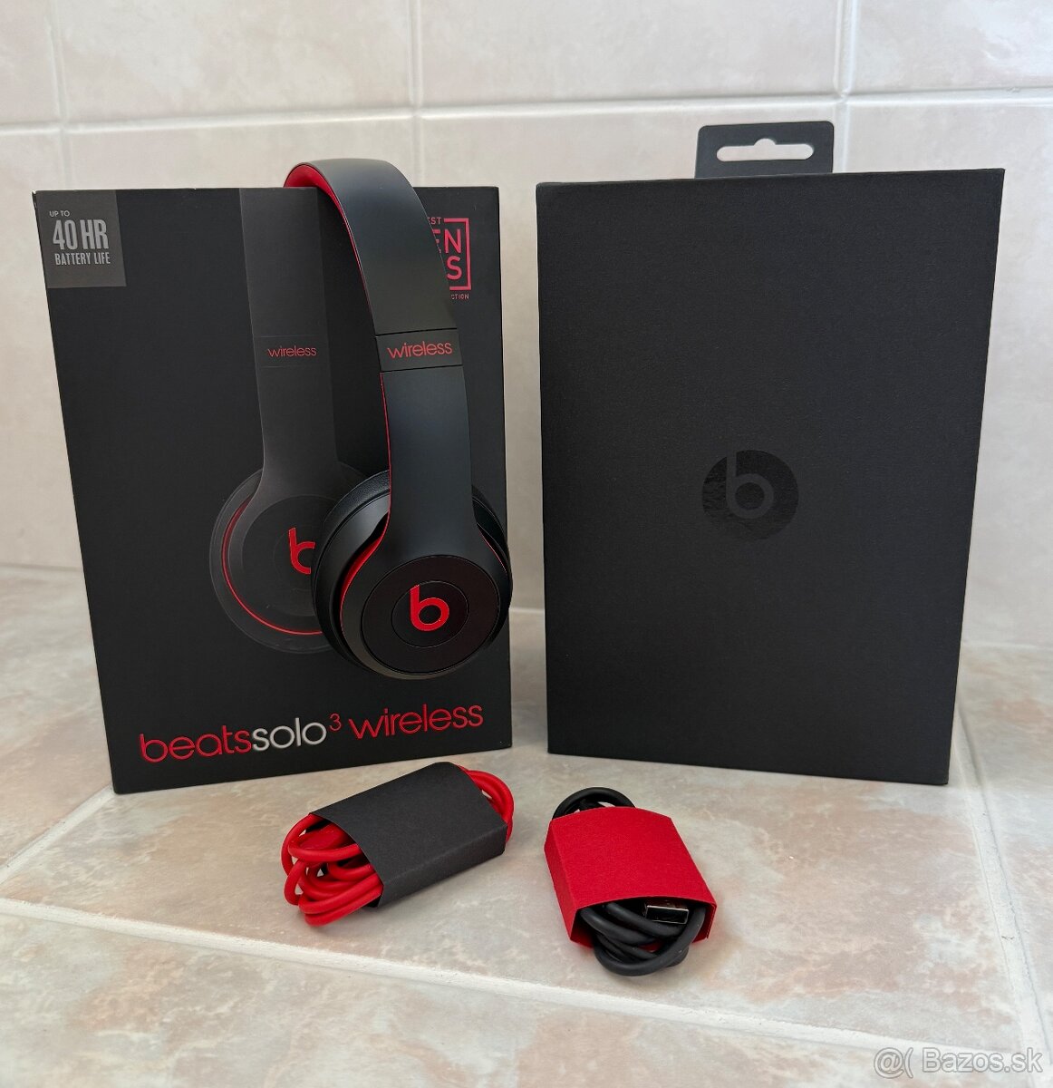 Slúchadlá Beats Solo3 Wireless - vyvzdorované čierno/červené - 5