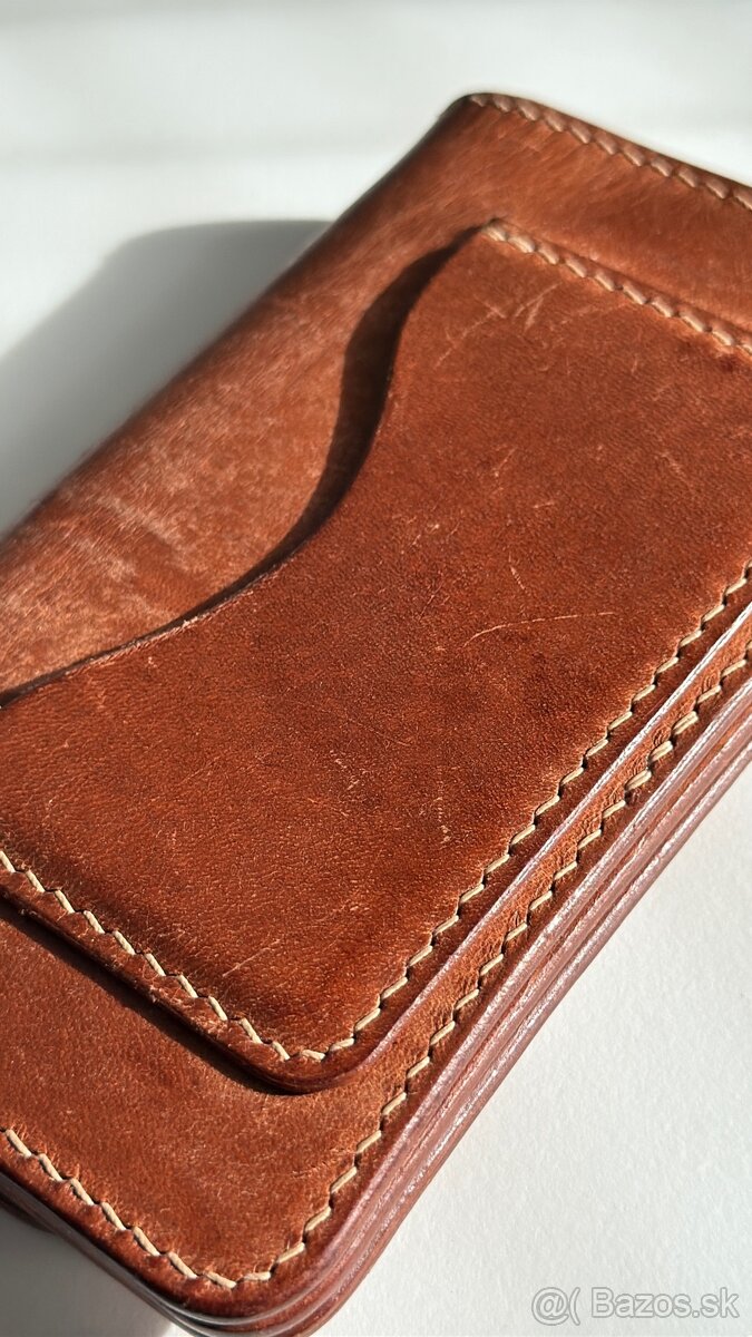 Peňaženka ručne vyrobená z teľacej kože vysokého stupňa - 5