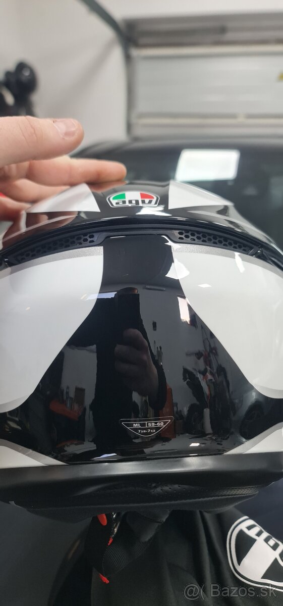 Prilba AGV K6 Hyphen Black Red White - 5