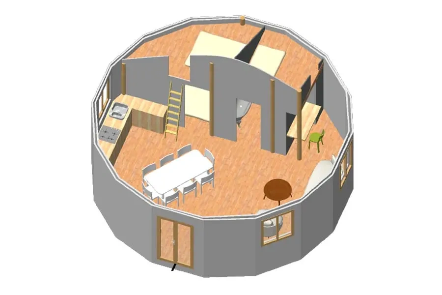 Predám Jurta ekodom Ø 6m, Ø 7m, Ø 8,4m - 5