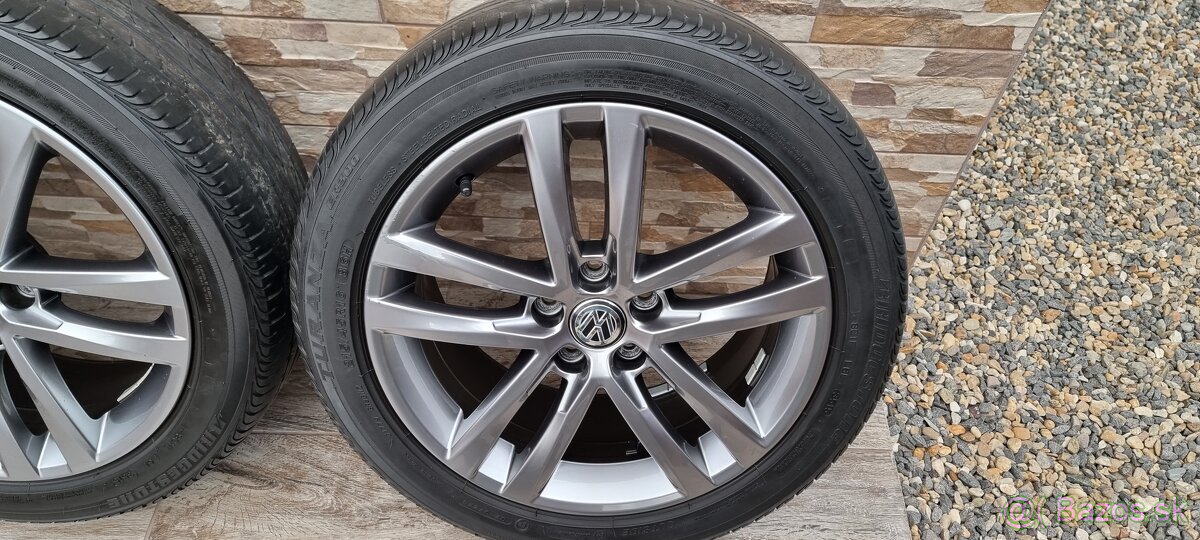Predám orginal VW elektrony 5x100 r16 et46 J7, 215/45 letné - 5