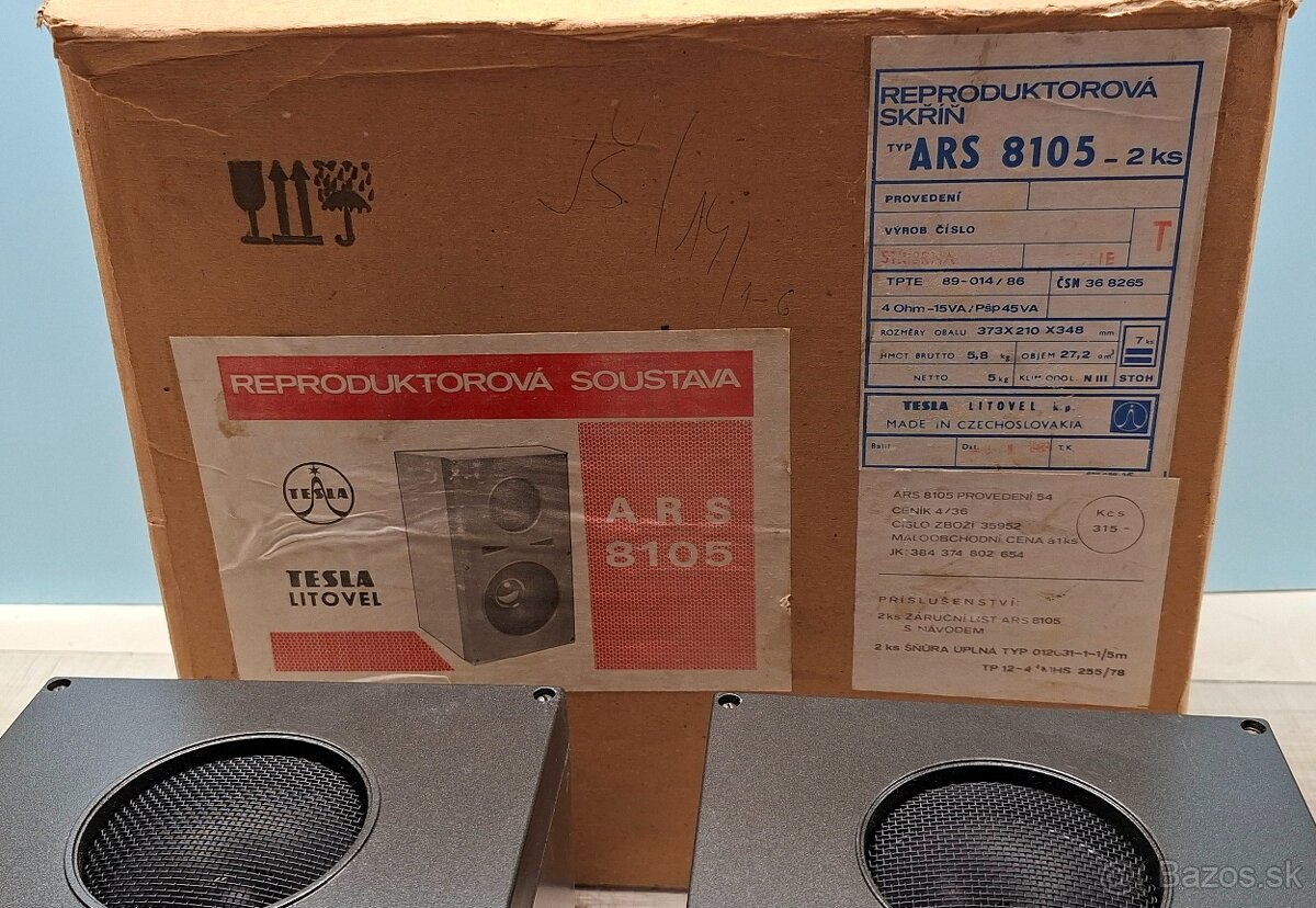 Predam repro Tesla ARS 8105, 4Ohm + orig.krabica - 5